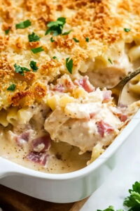 Crunchy Topped Chicken Cordon Bleu Casserole Recipe