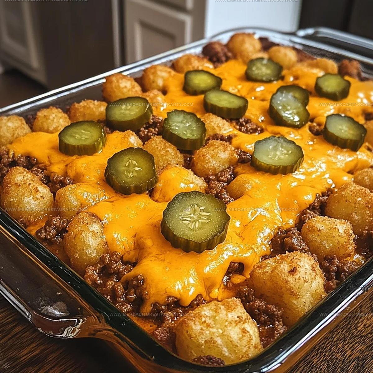 Loaded Cheeseburger Tater Tot Bake Recipe