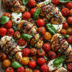 Sheet Pan Caprese Chicken Dinner Recipe