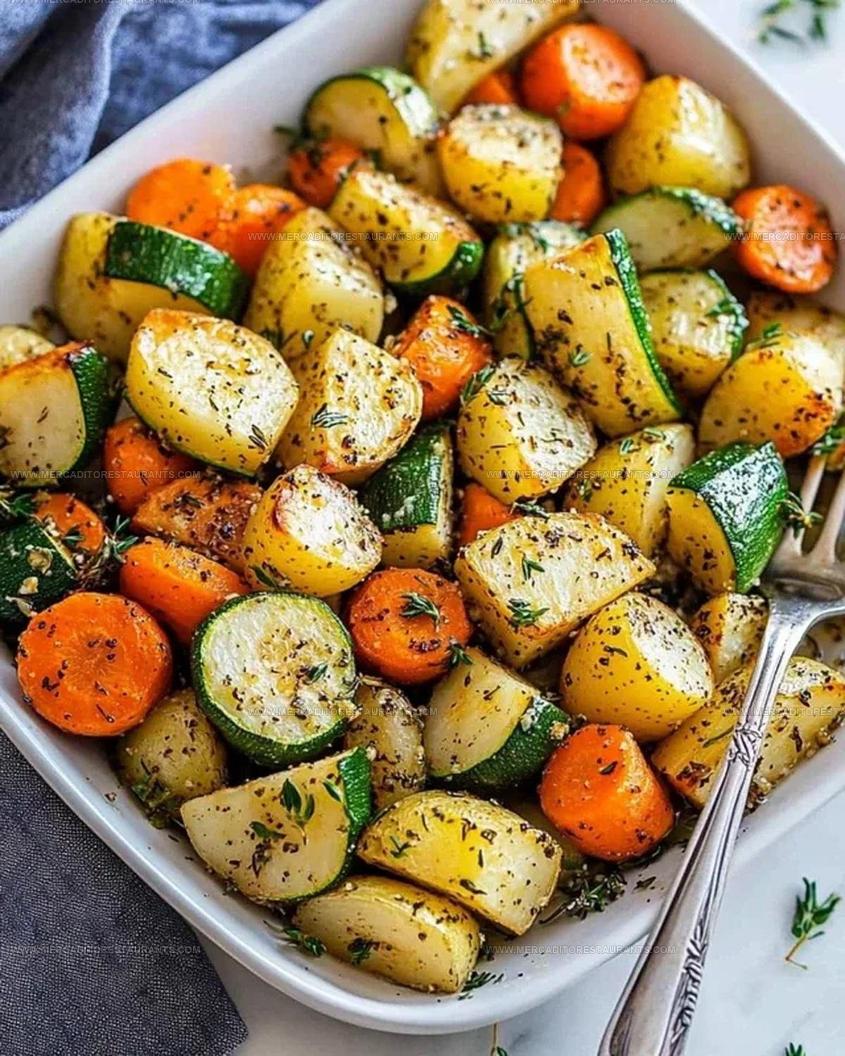 Root-Vegetable Garlic Herb Roast Recipe