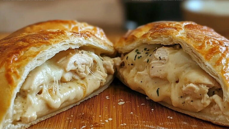 Baked Chicken Alfredo Calzones Recipe