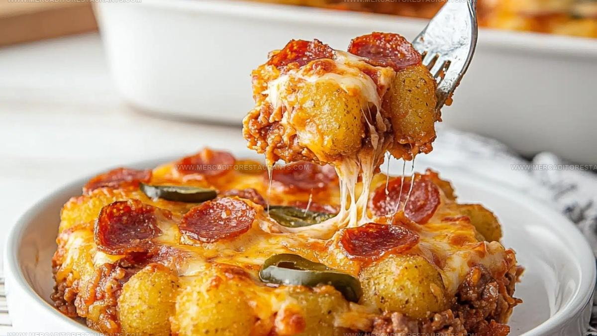 Pizza-Style Tater Tot Pizza Casserole Recipe