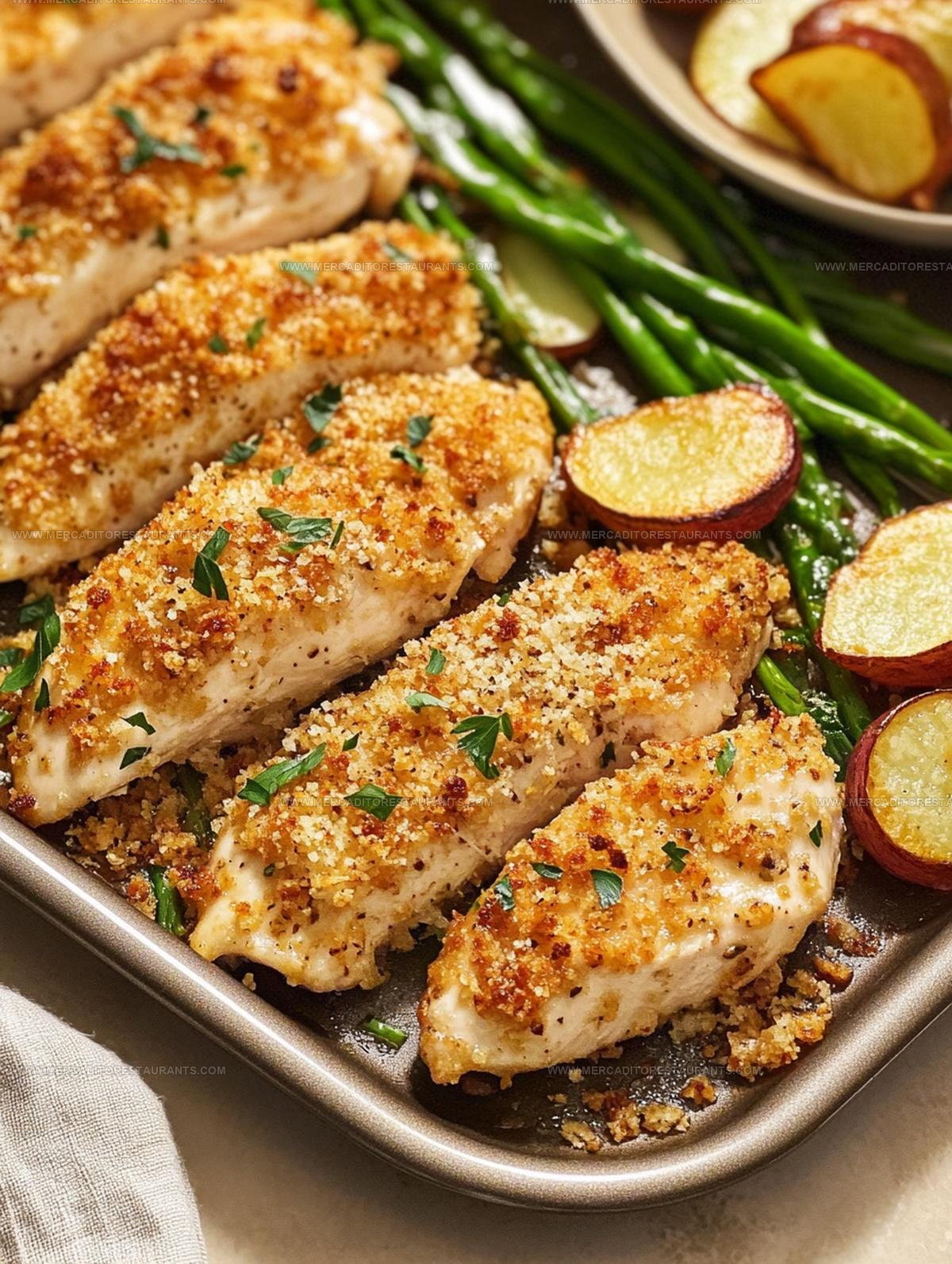 One-Pan Parmesan Crusted Chicken Sheet Pan Dinner Recipe
