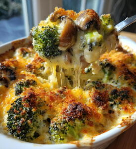 Paula Deens Creamy Broccoli Mushroom Bake Recipe