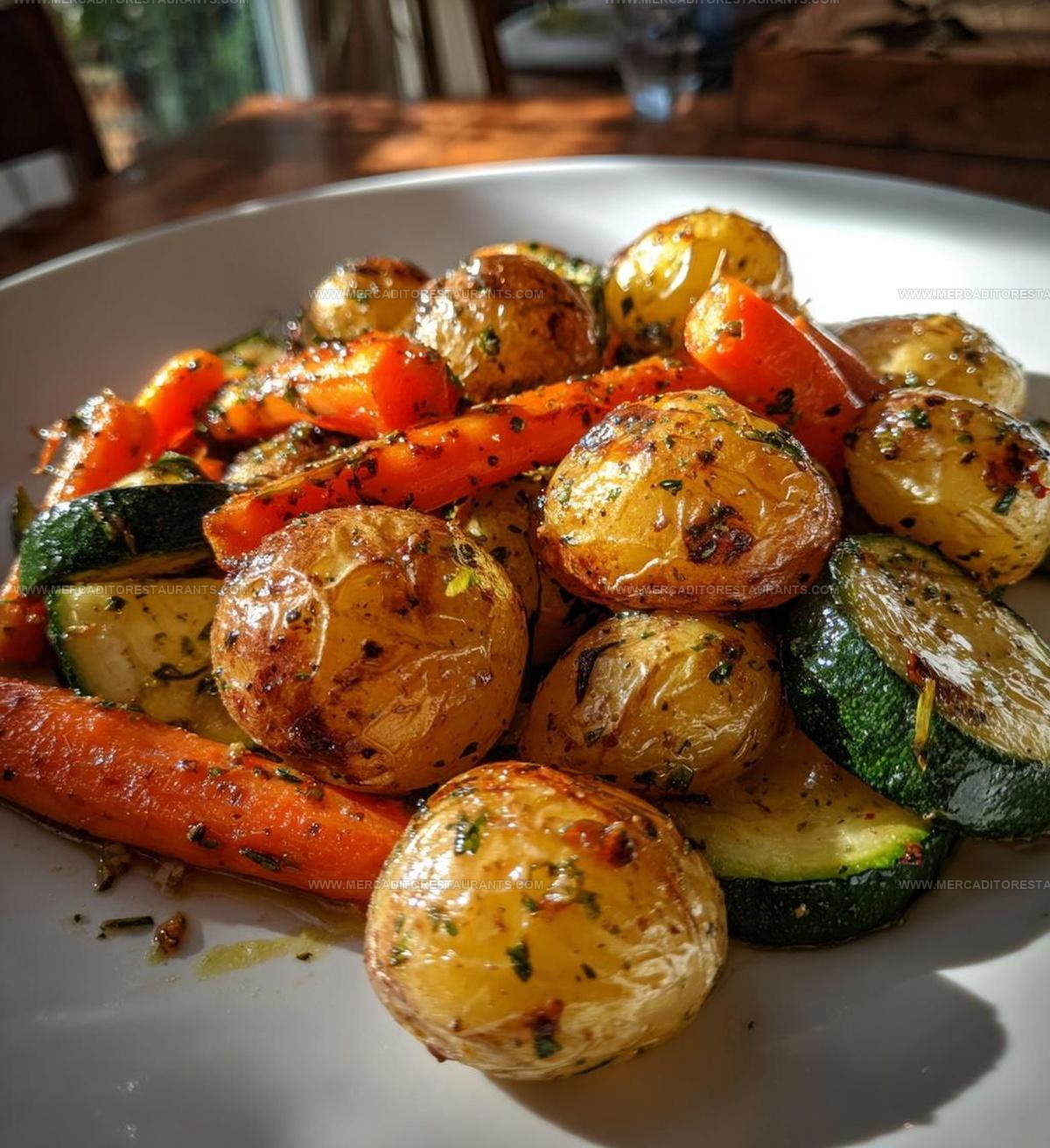 Garlic Herb Roasted Potatoes, Carrots, And Zucchini Recipe