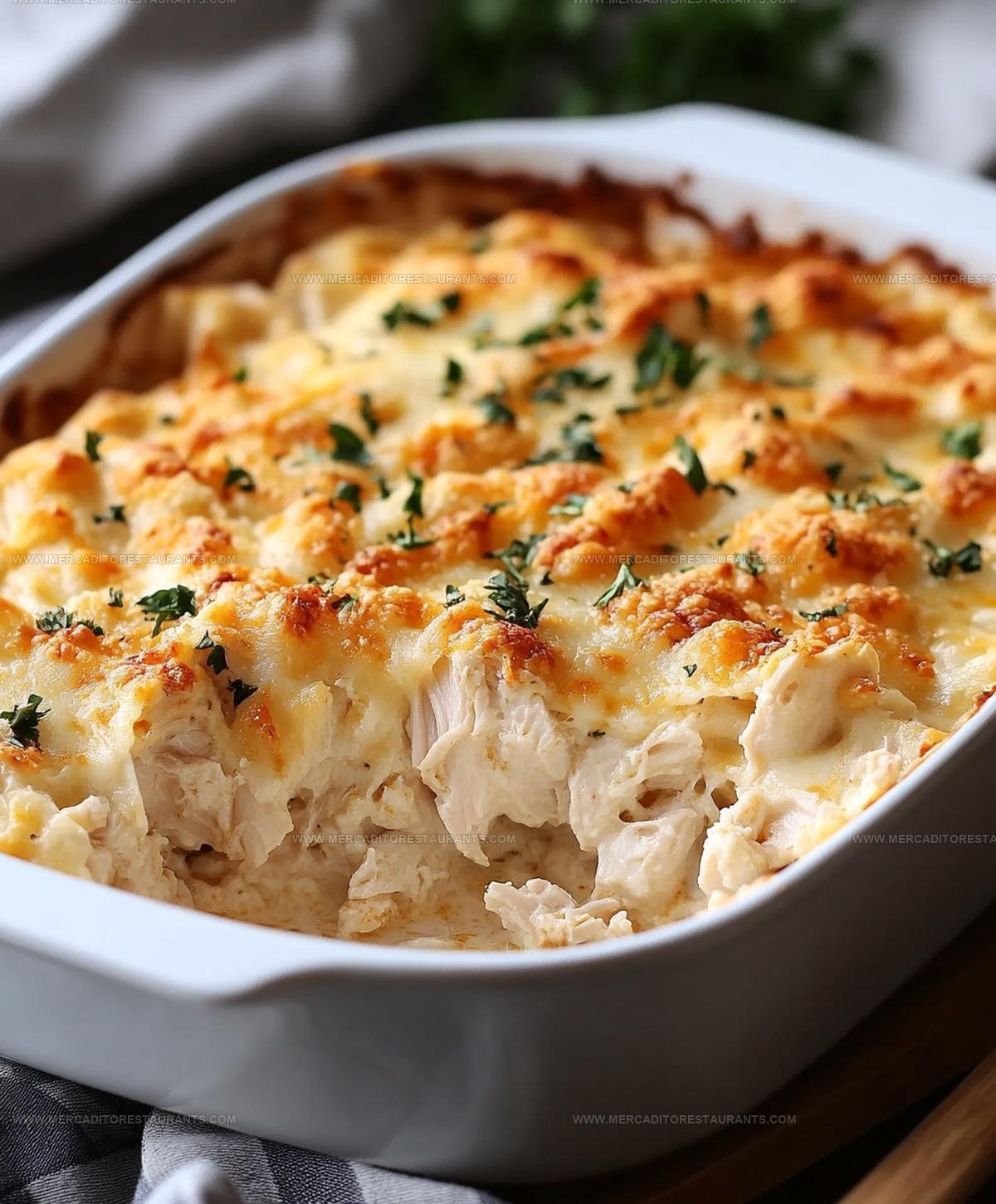 Buttery Ritz Topped Million Dollar Chicken Casserole Recipe
