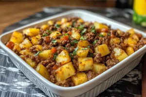 Comforting Ground Beef and Potatoes Casserole Recipe