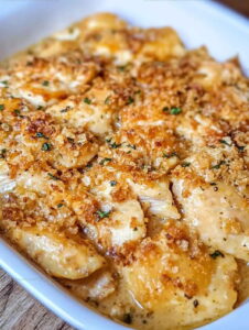 Ritz-Topped Million Dollar Chicken Casserole Recipe