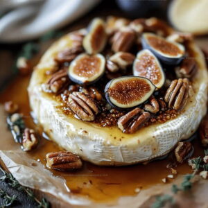 Baked Brie with Fig and Pecans Recipe