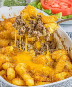 Diner-Style Cheeseburger French Fry Casserole Recipe