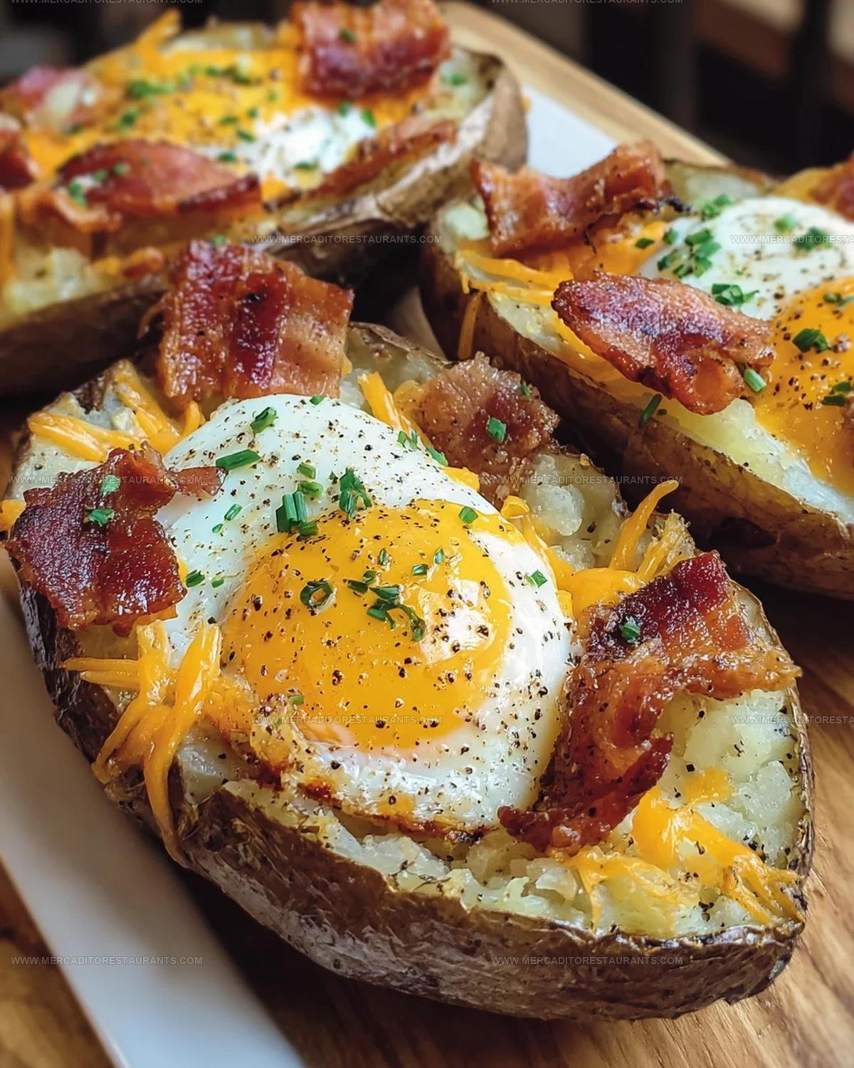 Baked Potatoes with Egg and Bacon Recipe