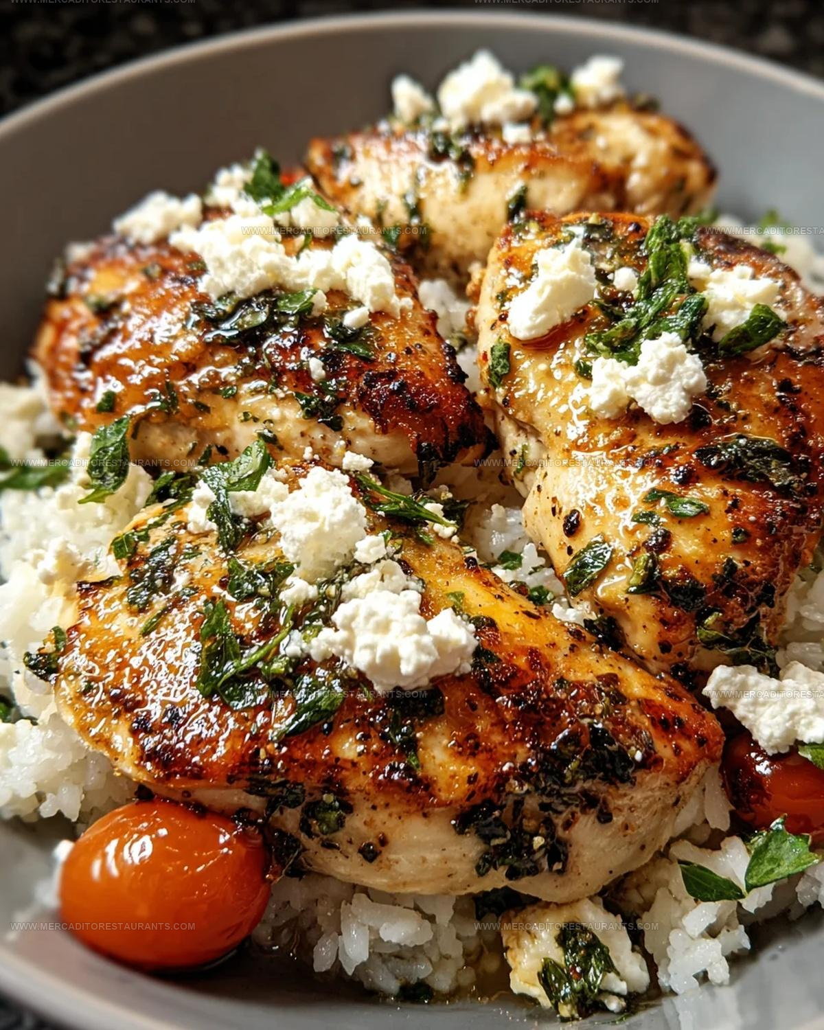 Baked Chicken with Crispy Feta and Vinaigrette Recipe