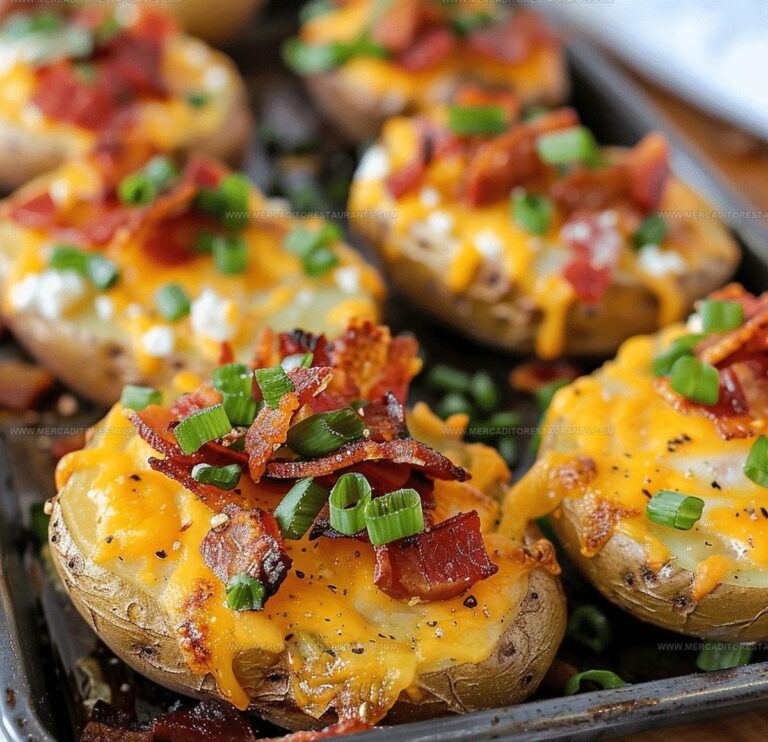 Loaded Cheddar Sliced Baked Potatoes Recipe