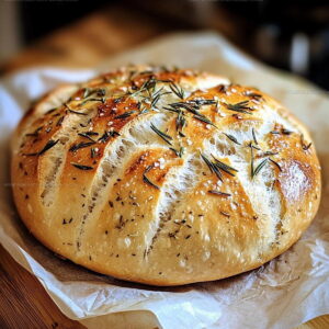 Roasted Garlic Rosemary Artisan Bread Recipe