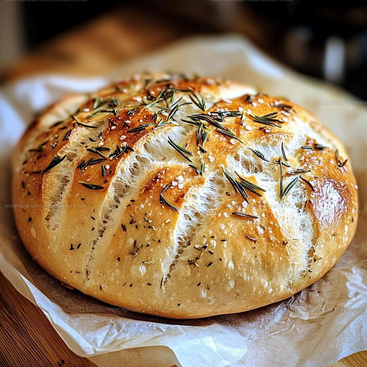 Roasted Garlic Rosemary Artisan Bread Recipe