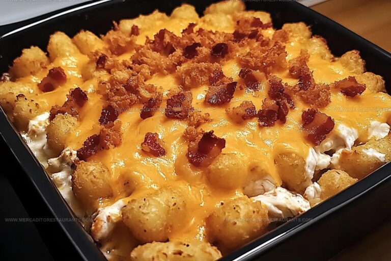 Cheesy Chicken Bacon Ranch Tater Tot Casserole Recipe