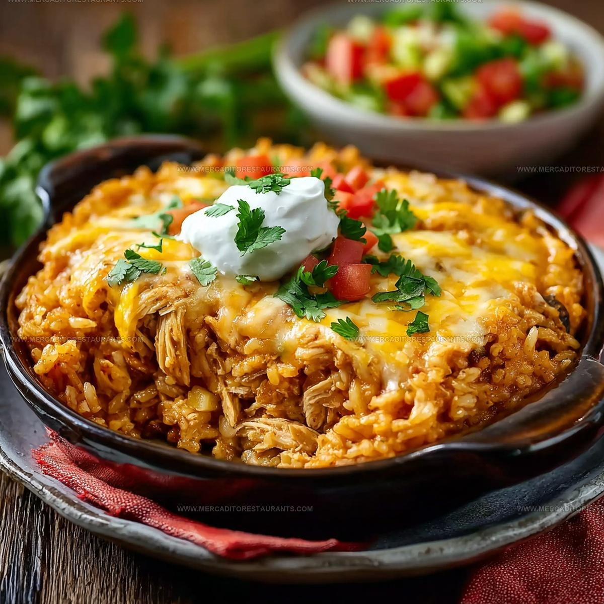 Cheesy Chicken Enchilada Rice Casserole Recipe