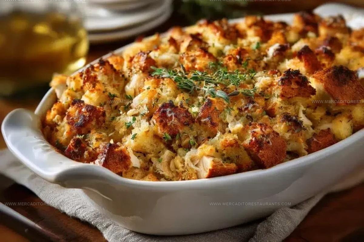 Rotisserie Shortcut Chicken Stuffing Casserole Recipe