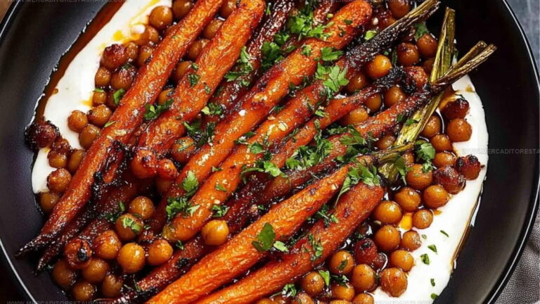 Maple Roast Carrots with Chickpeas Recipe