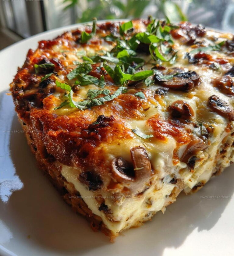 Vegetarian Mushroom Mozzarella Bake Recipe