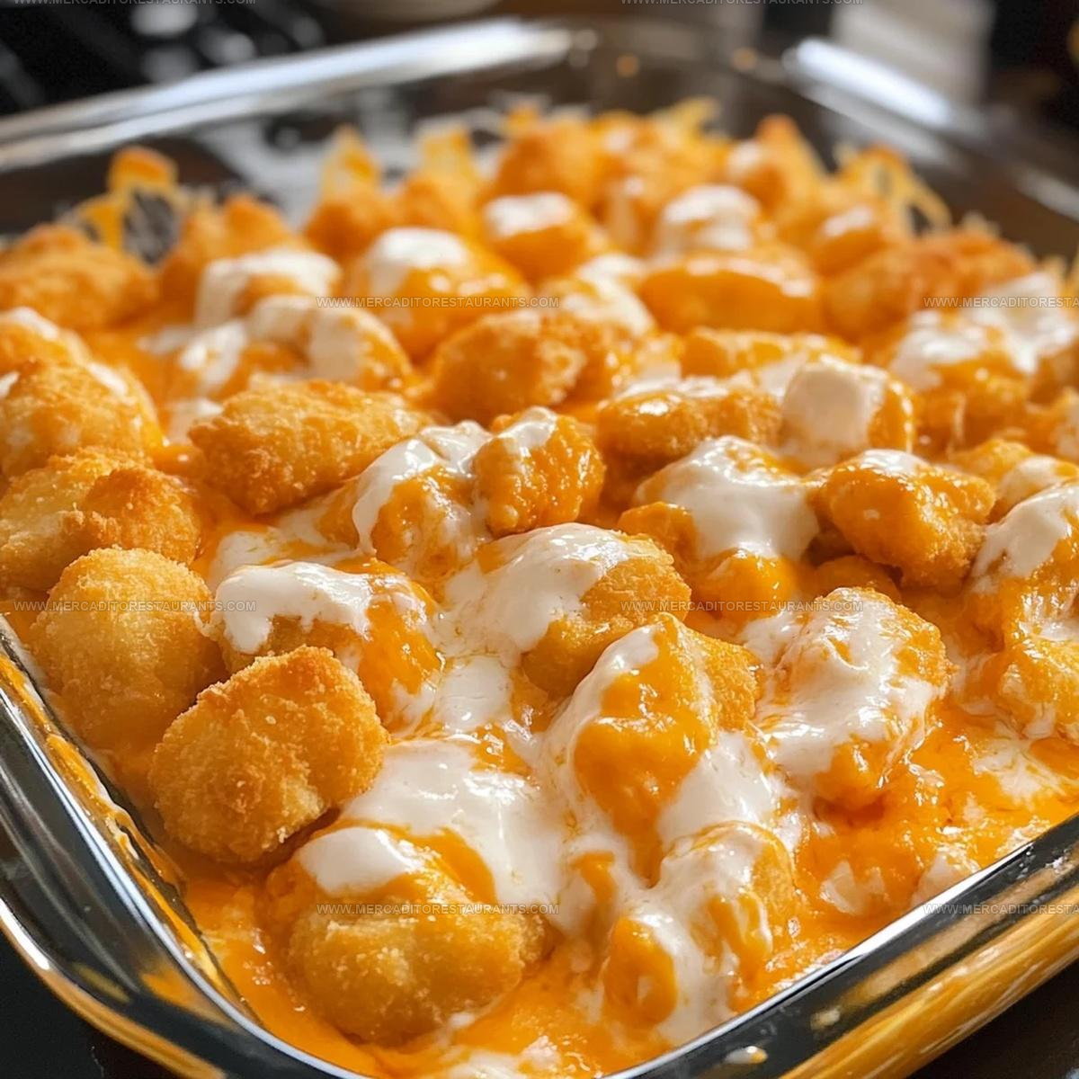 Cheesy Buffalo Chicken Nugget Casserole Recipe