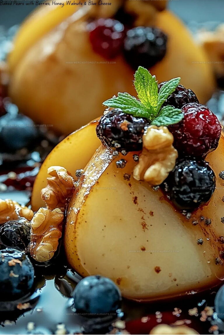 Baked Pears with Honey and Blue Cheese Recipe