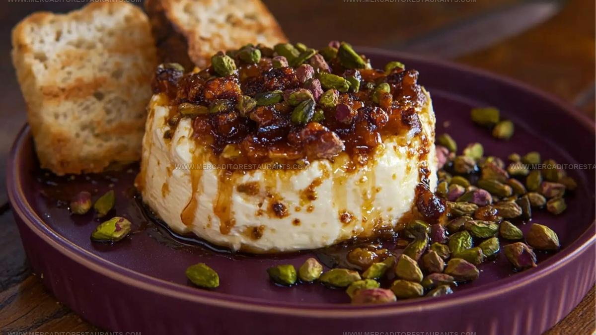 Appetizer Baked Ricotta Honey Pistachios Recipe
