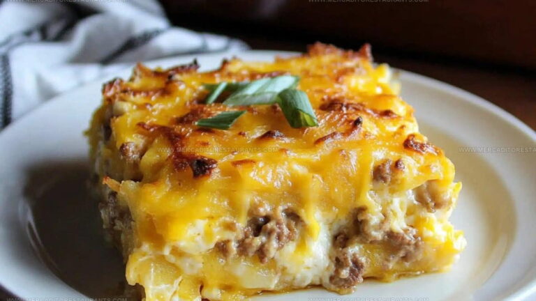 Make-Ahead Sausage Egg Cream Cheese Hashbrown Casserole Recipe