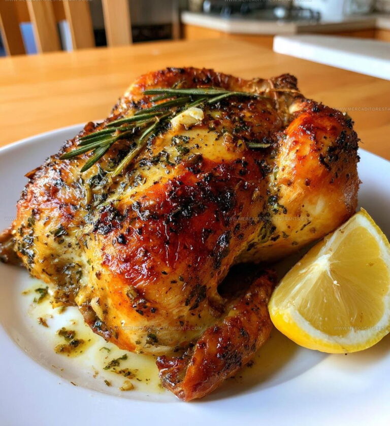 Garlic Herb Butter Roast Chicken Recipe