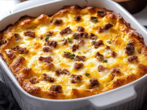 Maple Kissed Crescent Roll Breakfast Casserole Recipe