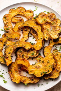Caramelized Roasted Carnival Squash Slices Recipe