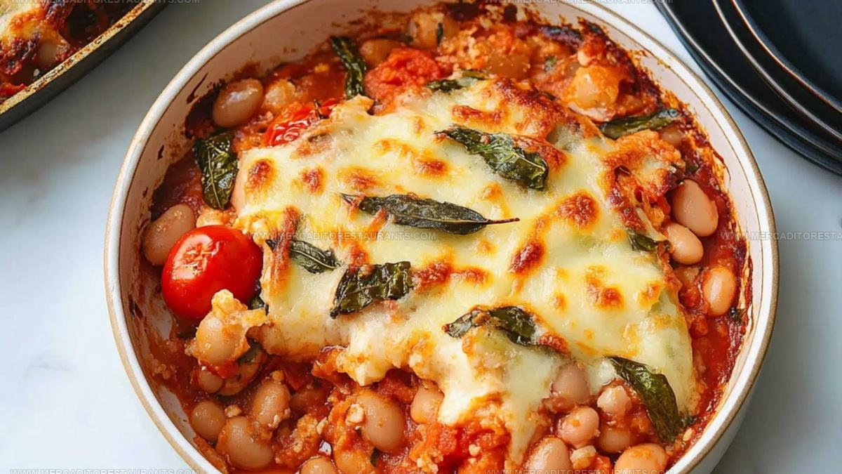 Italian-Style Cheesy White Bean Tomato Bake Recipe