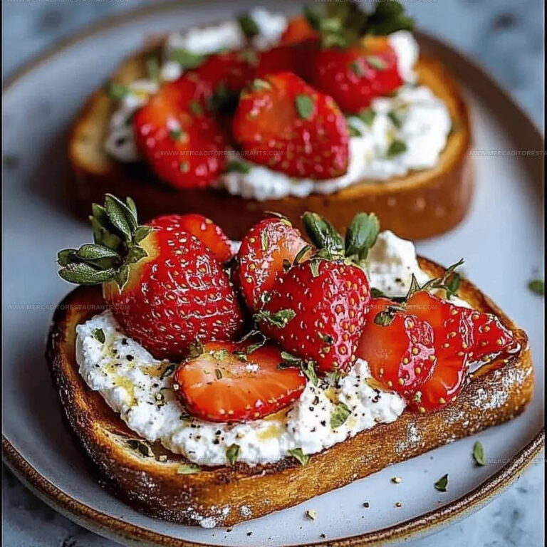 Spring Brunch Roasted Strawberry Ricotta Toast Recipe