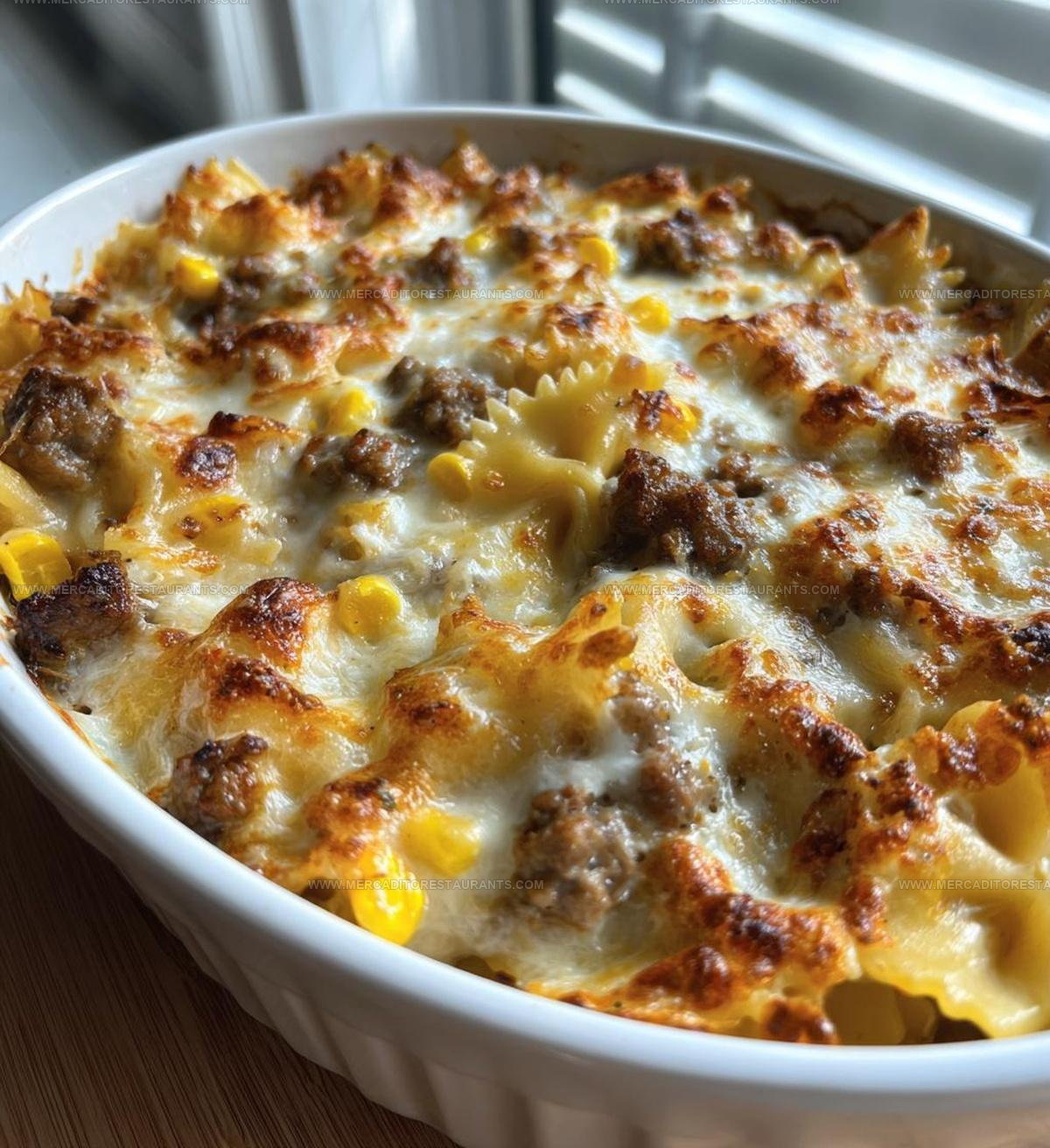 Creamy Ranch Beef And Sweet Corn Bowtie Casserole Recipe