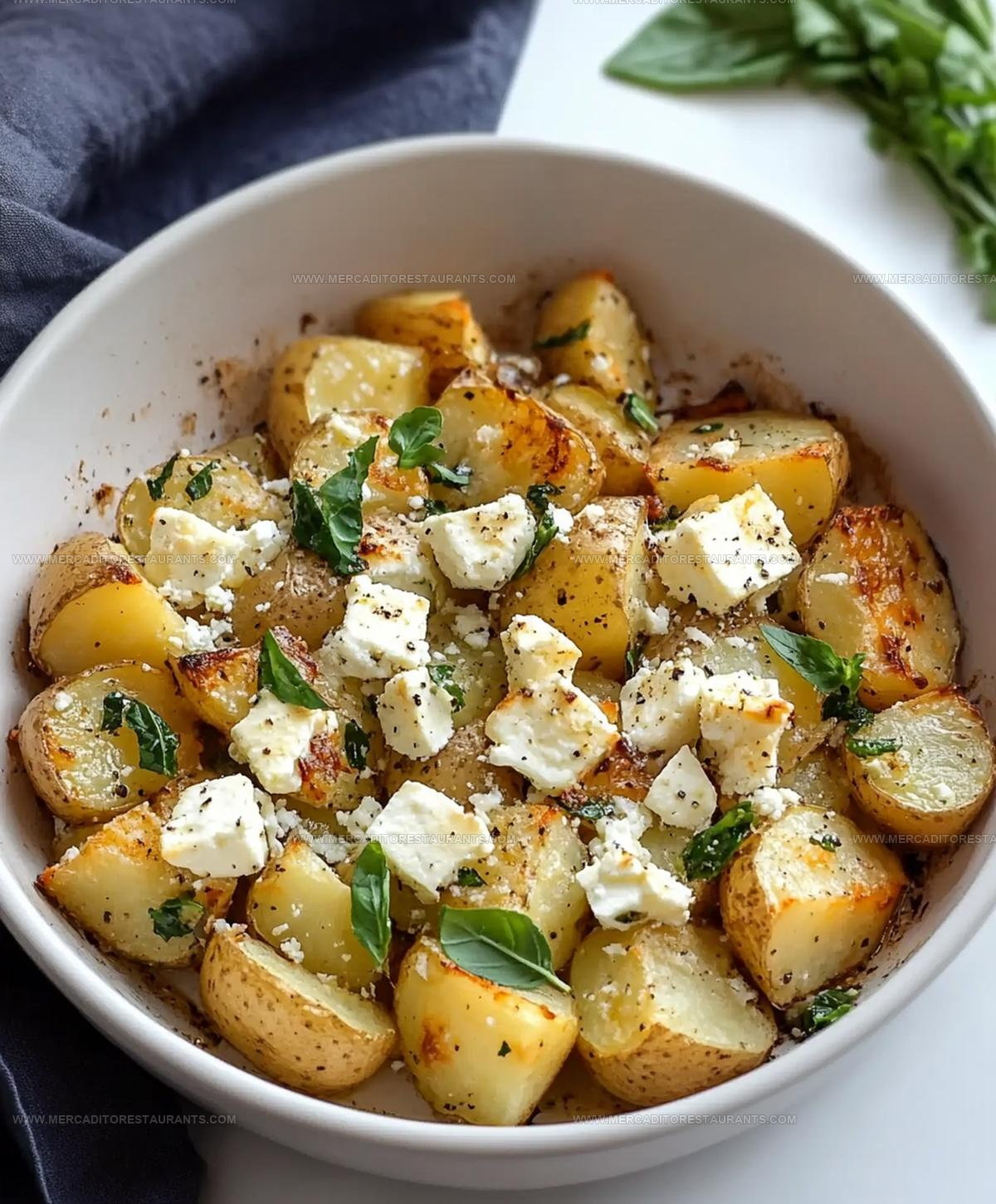 Herb Roasted Baked Feta Potatoes Recipe