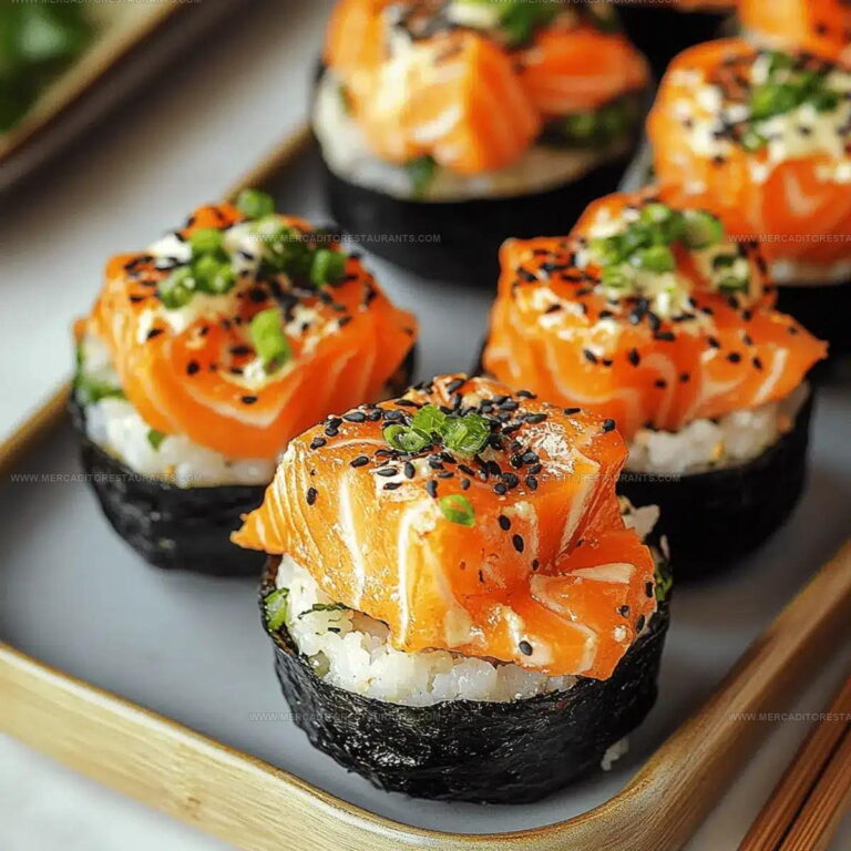 BiteSized Baked Salmon Sushi Cups Recipe