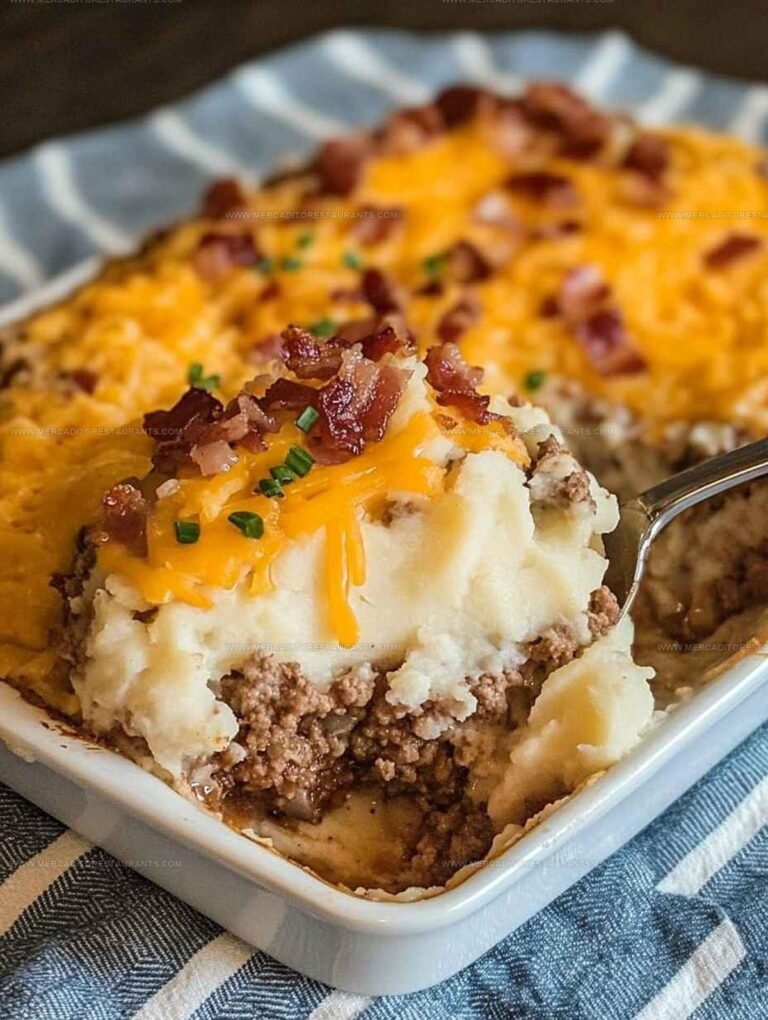 Bacon-Topped Cheesy Loaded Meatloaf Casserole Recipe