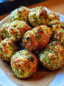 Bite Size Oven Broccoli Cheese Balls Recipe