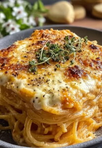 Cheesy Baked Spaghetti Casserole Recipe