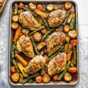 Sheet Pan Honey Mustard Chicken and Veggies Recipe