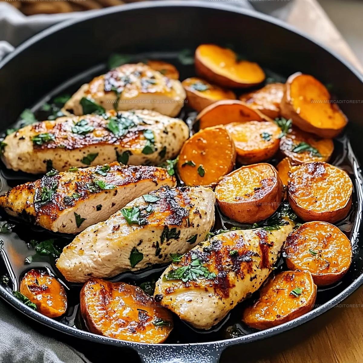 Harvest Chicken Sheet Pan with Apples and Sweet Potatoes Recipe