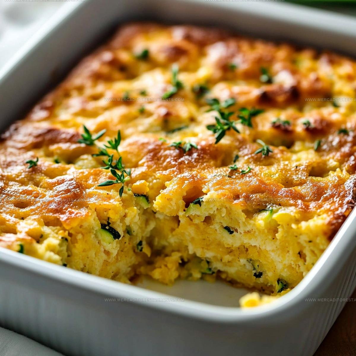 Garden Zucchini Cornbread Casserole Recipe