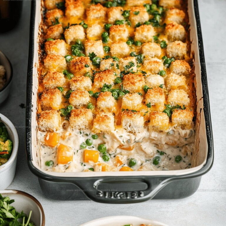 Cozy Pot Pie Tater Tot Casserole Recipe