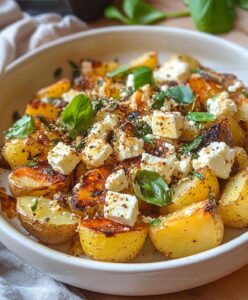 Mediterranean Style Baked Feta Potatoes Recipe