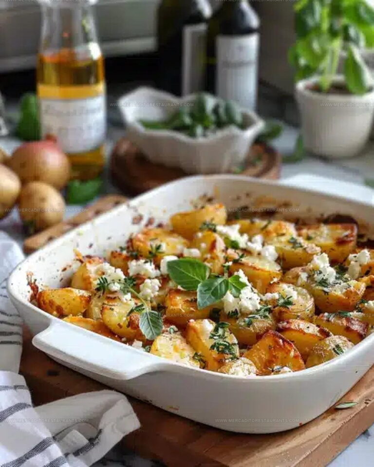 Mediterranean Baked Feta Potatoes Recipe