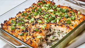 Easy Salmon Sushi Bake Recipe