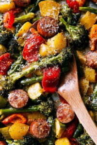 Easy Sheet Pan Sausage Veggies Recipe