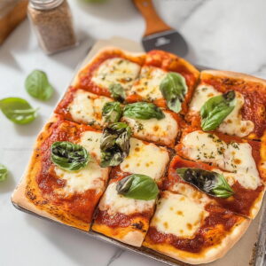 Crispy Sheet Pan Margherita Pizza Recipe