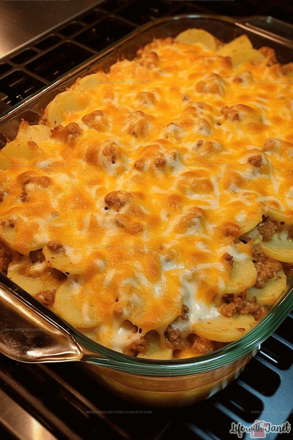 Layered Hamburger Potato Casserole Recipe