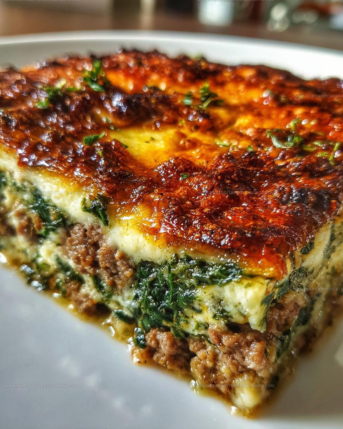 Aussie Minced Lamb And Spinach Bake Recipe